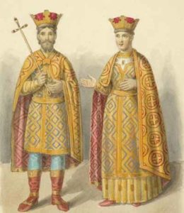 Василий I и Софья Витовтовна (реконструкция с саккоса Фотия)