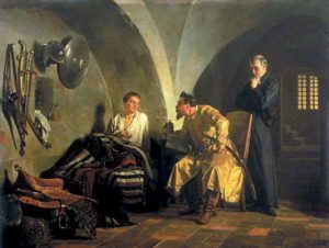 Дмитрий Самозванец у Вишневецкого. Картина Николая Неврева 1876