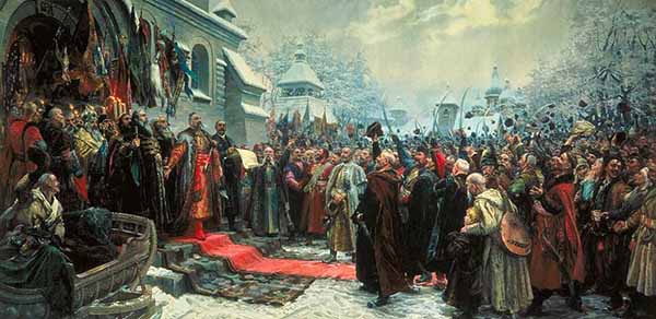 Переяславская рада 1654 г. Картина М. Хмелько, 1951