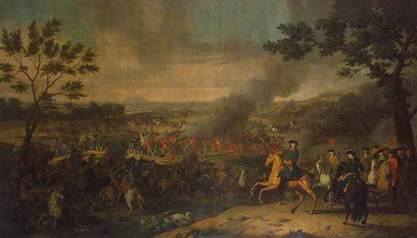 Пётр I Алексеевич в Полтавской битве. Л. Каравак, 1718