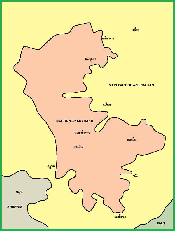 Нагорно-Карабахская автономная область в составе Азербайджанской ССР