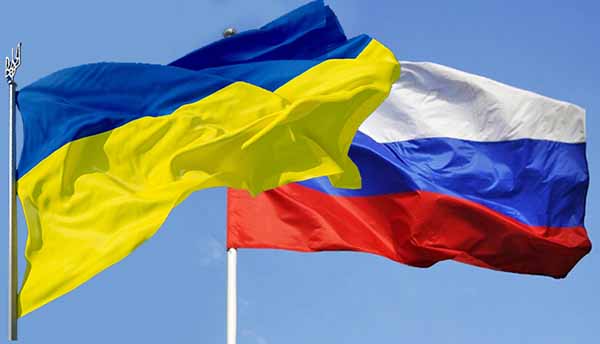 Флаги Рооийская федерация и Украина