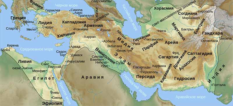 Империи Ахеменидов, конец VI века до н.э